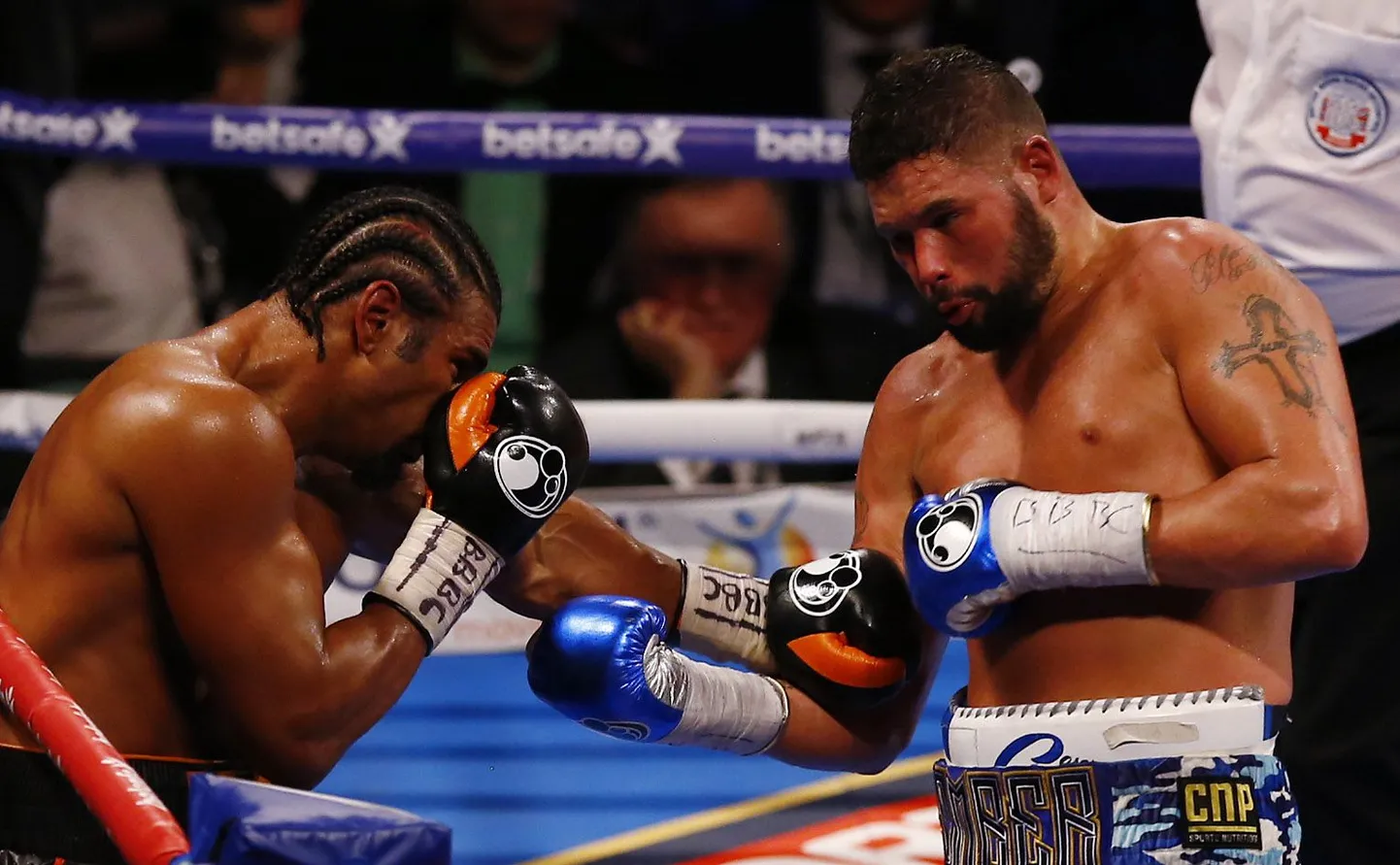 David Haye (vasakul) ja Tony Bellew.