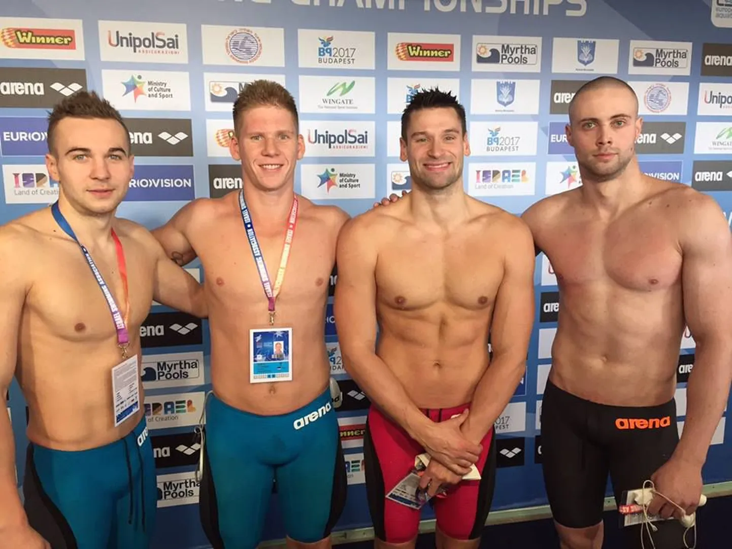 Õhtuses poolfinaalis ujusid Martin Liivamägi (vasakult teine) ja Martti Aljand (vasakult kolmas).