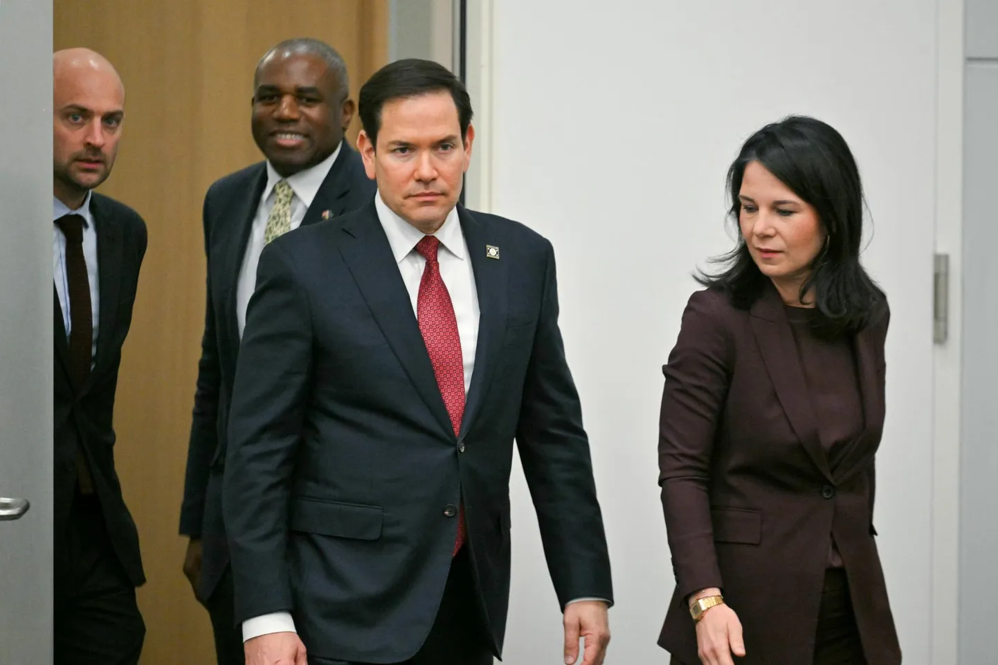 Prantsusmaa, Briti, USA ja Saksa välisministrid Jean-Noël Barrot, David Lammy, Marco Rubio ja Annalena Baerbock.