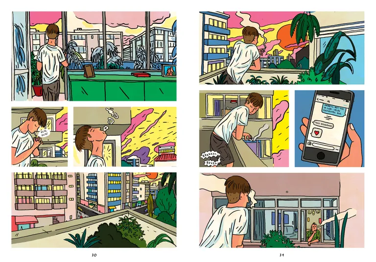 Iekšskats no komiksa "Apkārtceļš".