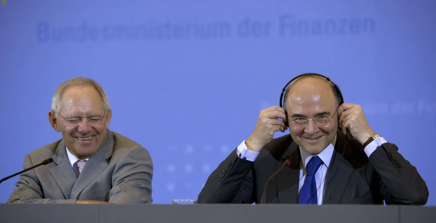 Saksamaa rahandusminister Wolfgang Schäuble ja Prantsuse rahandus- ja väliskaubandusminister Pierre Moscovici