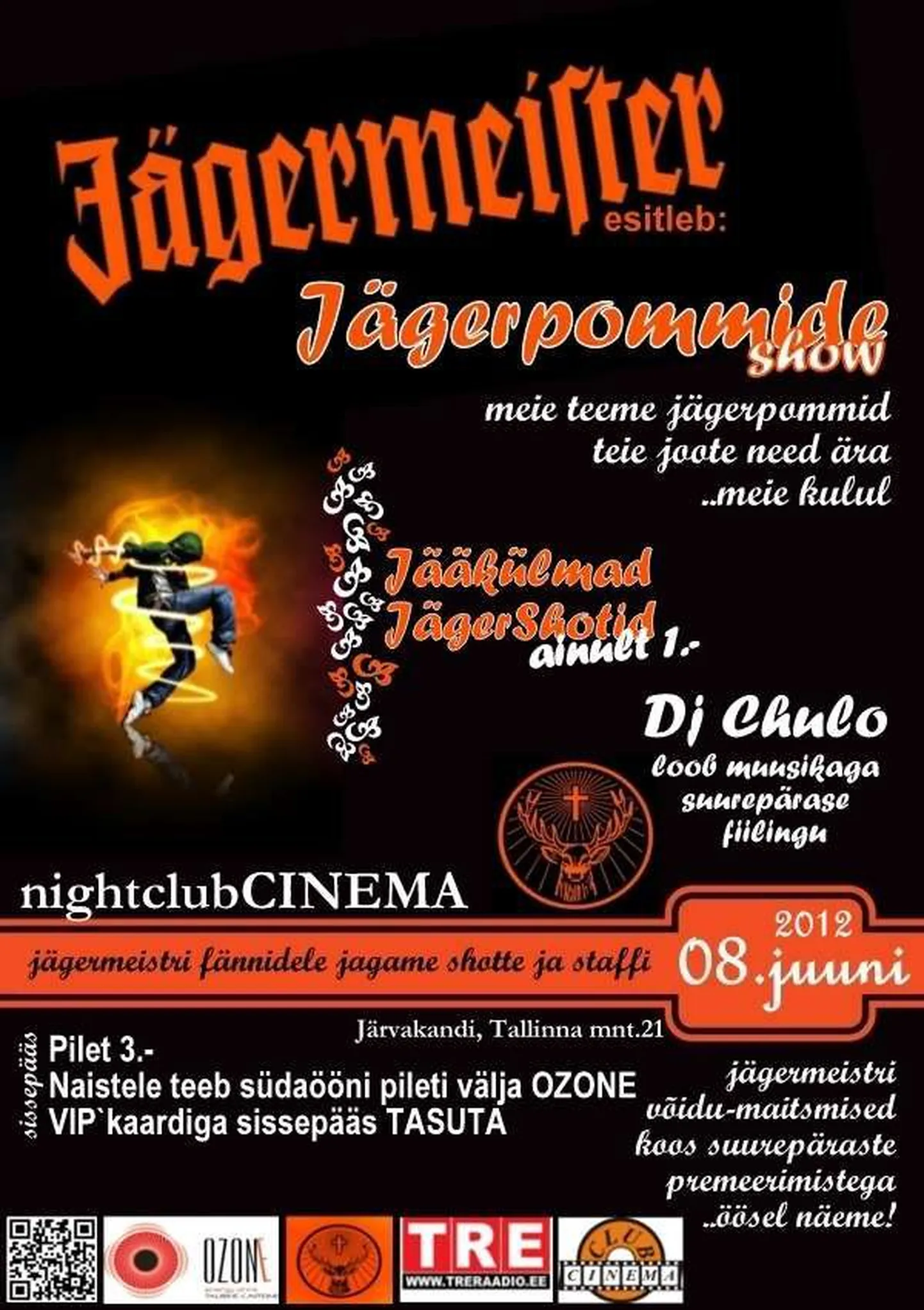 Sel reedel jägerpommid klubis Cinema!