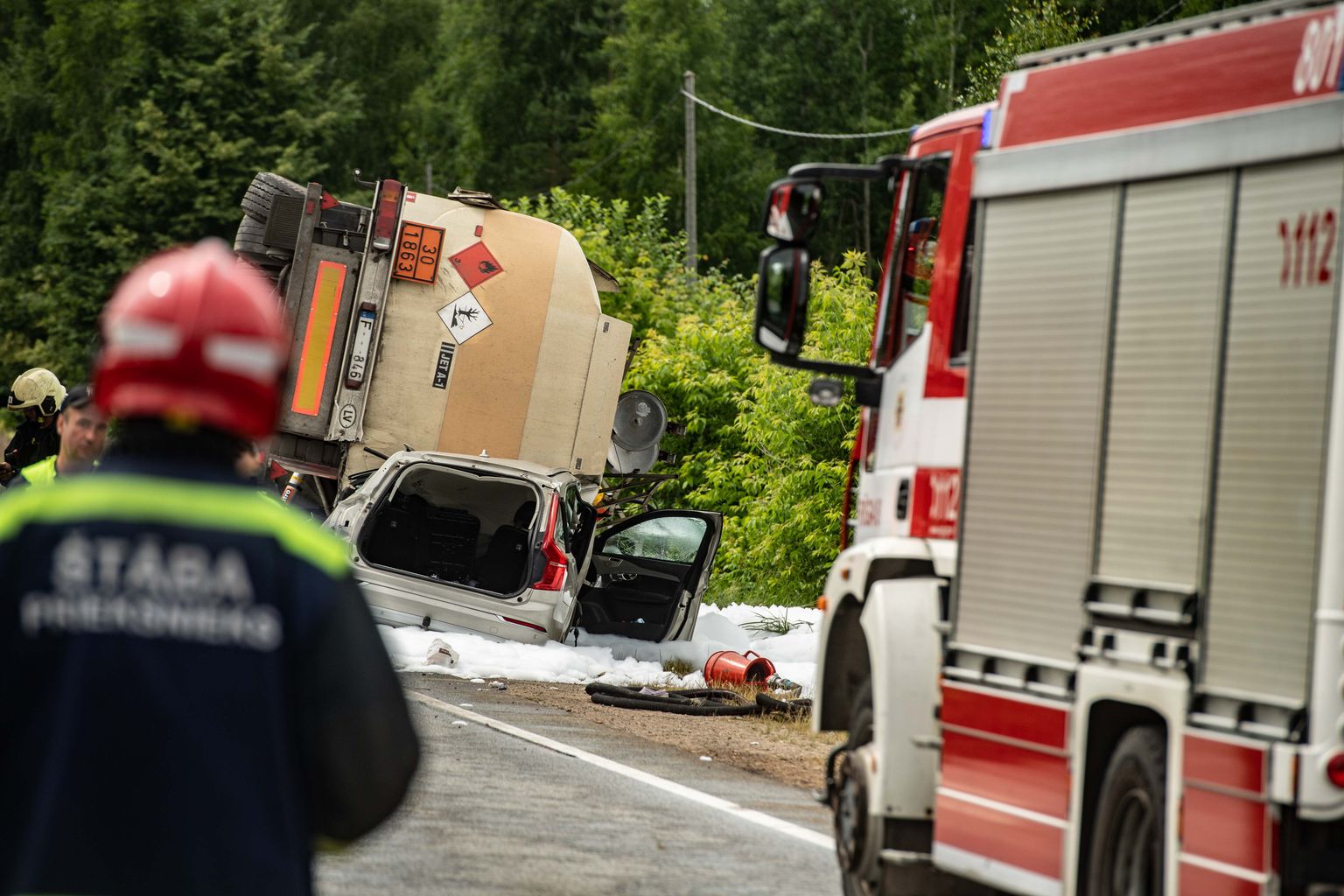 Uz Liepājas šosejas Mārupes novadā notikusi četru automašīnu avārija.