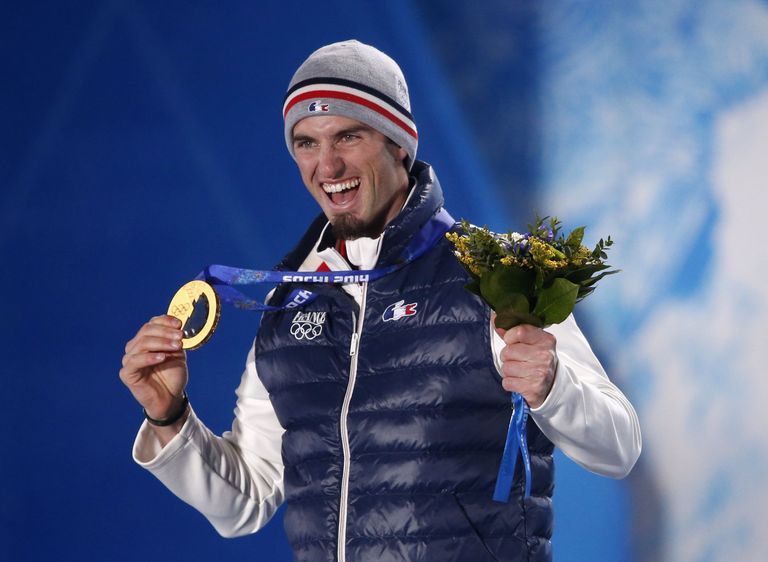 Prantsusmaa lumelauakrossisõitja Pierre Vaultier tuli Sotšis olümpiavõitjaks. DAVID GRAY/REUTERS/Scanpix