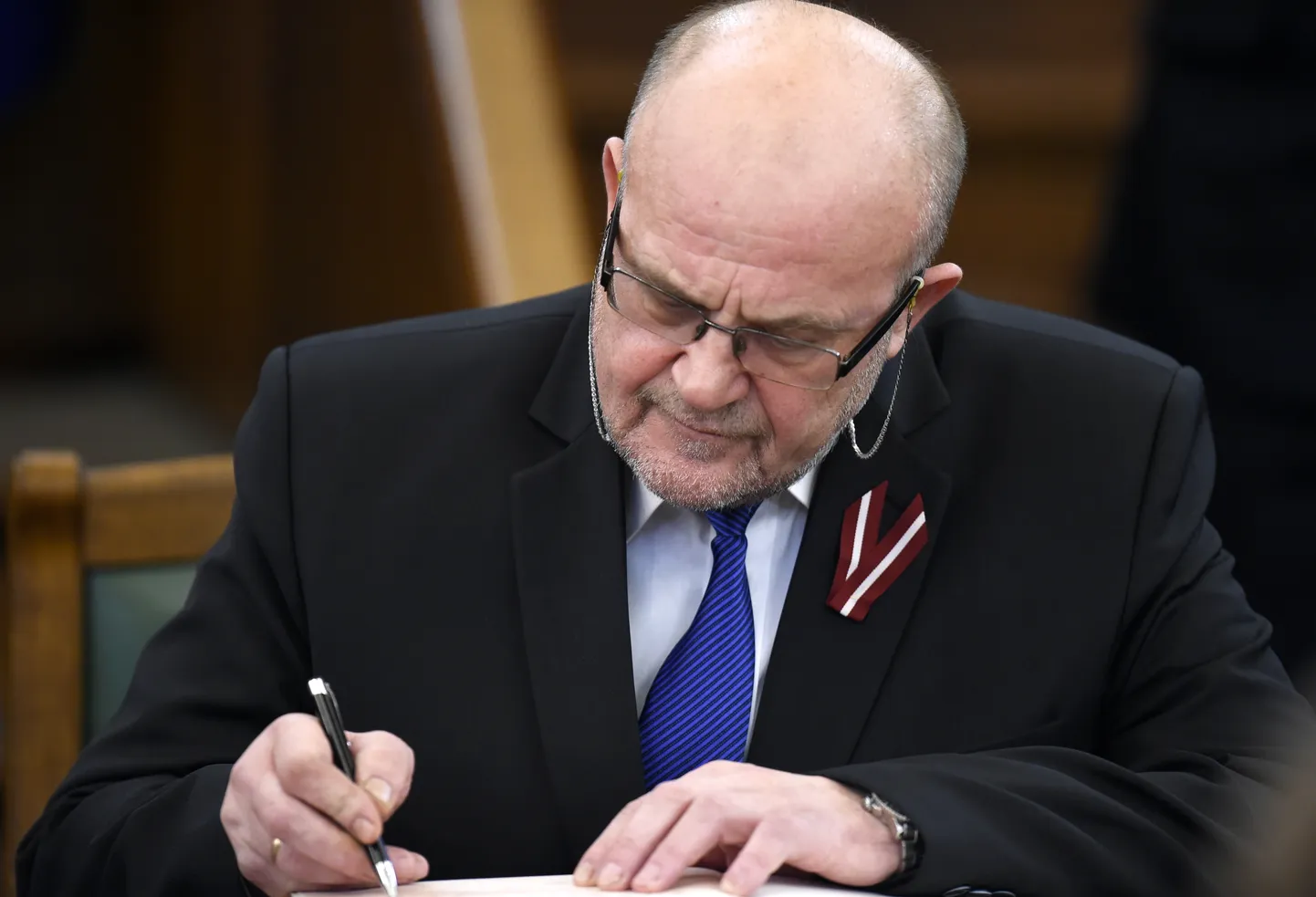 Spiegošanā apsūdzētais bijušais Saeimas deputāts Jānis Ādamsons.