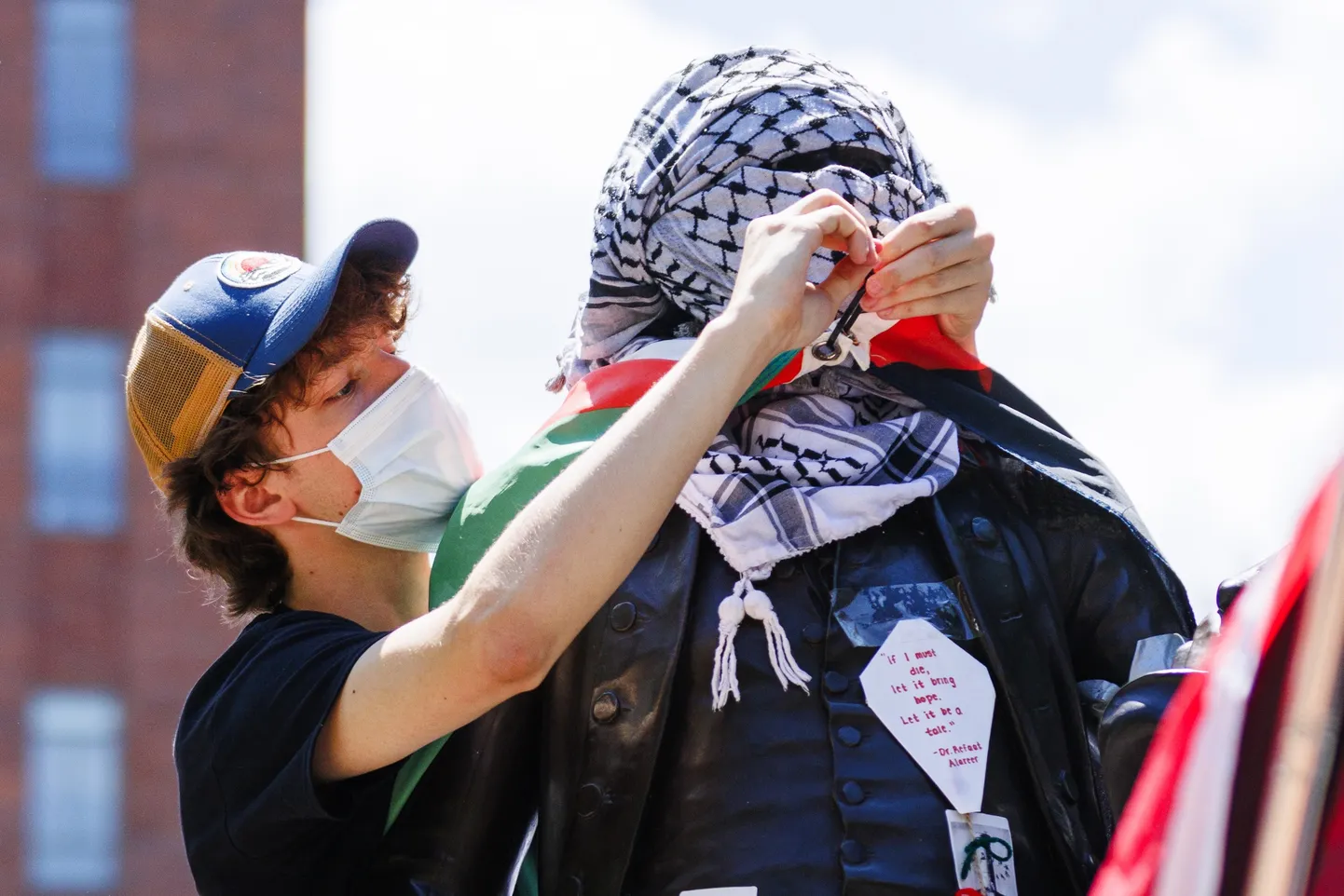 Palestiina-meelne protest George Washingtoni ülikooli juures.