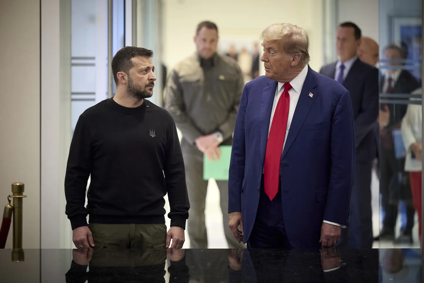 Ukraina presidendi Volodõmõr Zelenskõi ja tagasi valitud USA presidendi Donald Trumpi kohtumine New Yorgis tänavu septembris.