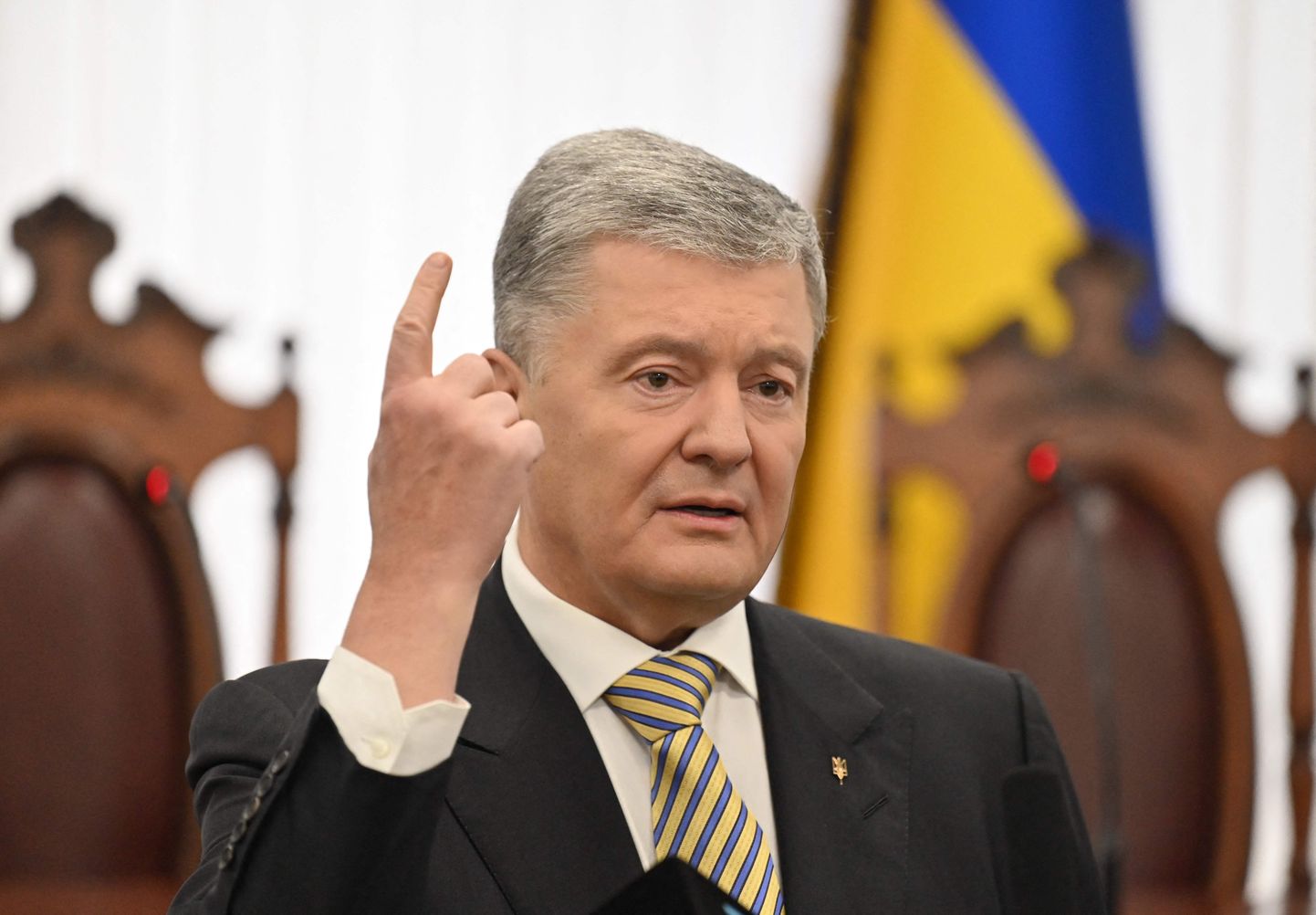 Bijušais Ukrainas prezidents Petro Porošenko.