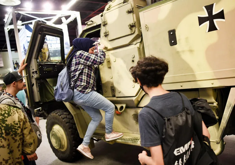 Bundeswehri sõiduk Gamescomi messil.