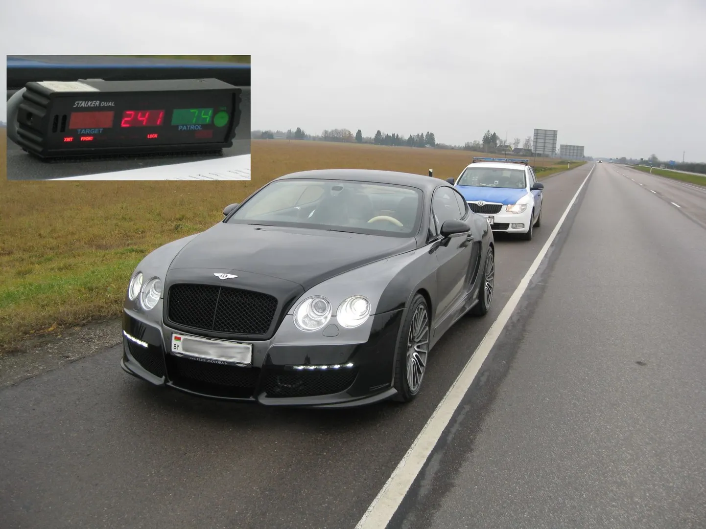 Kiirust ületanud Bentley