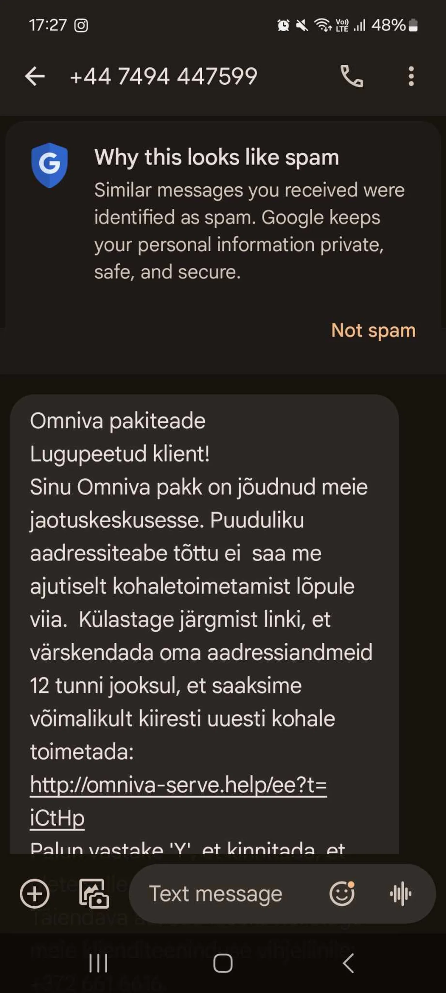 Ettevaatust: SMS-petturid kasutavad inimeste tähelepanu hajutamiseks Omniva nime.