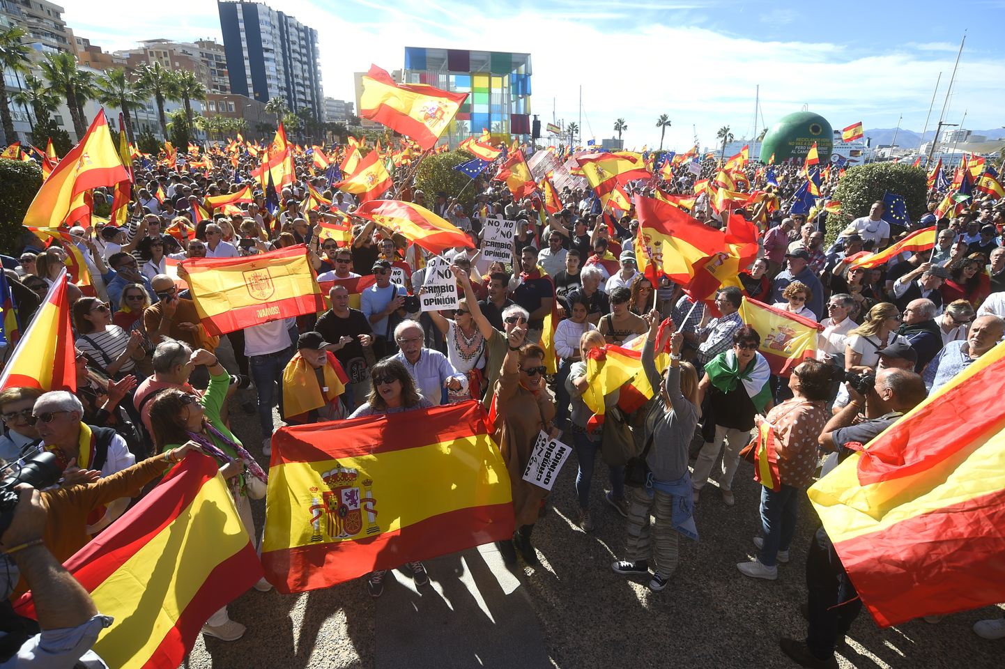 Amnestia-vastane meeleavaldus täna Málagas.