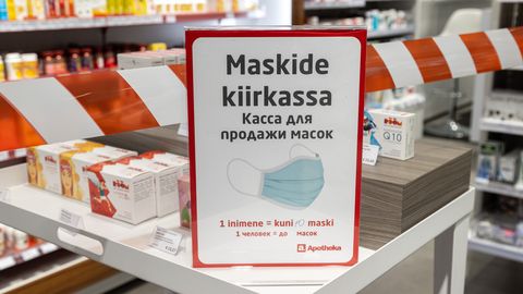 Näomaskid Tallinna apteekides, Kristiine Apotheka esindus 08.04.2020 Näomaskid Tallinna apteekides, Kristiine Apotheka esindus 08.04.2020