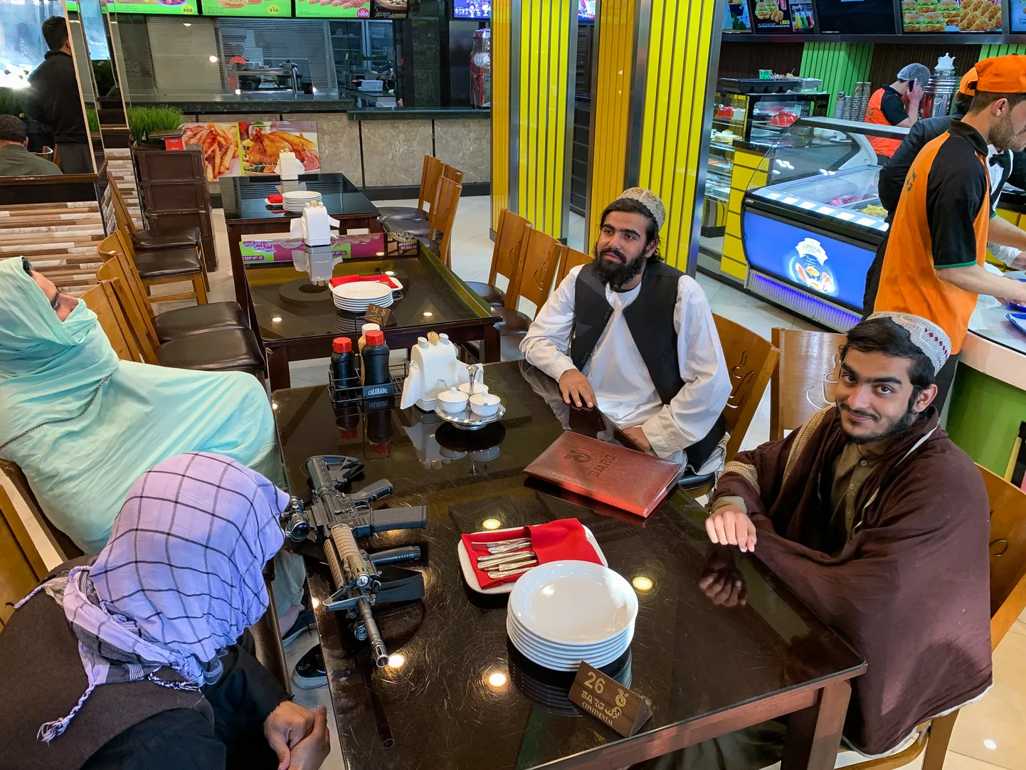 Taliban fighters in Kabul.