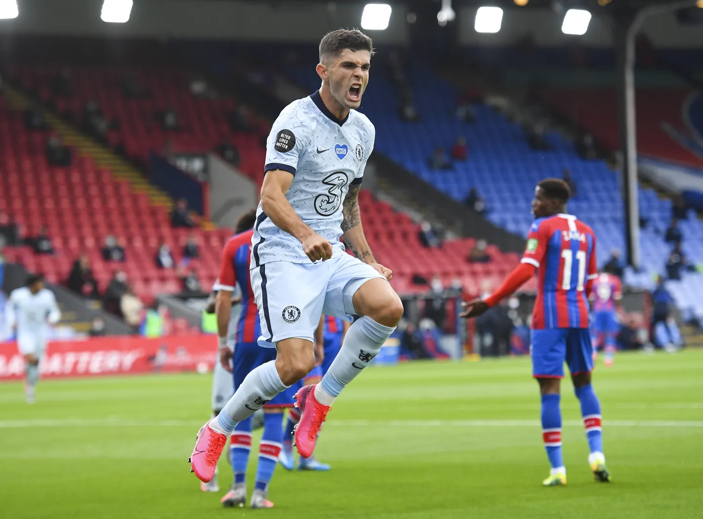 Christian Pulisic väravat tähistamas.