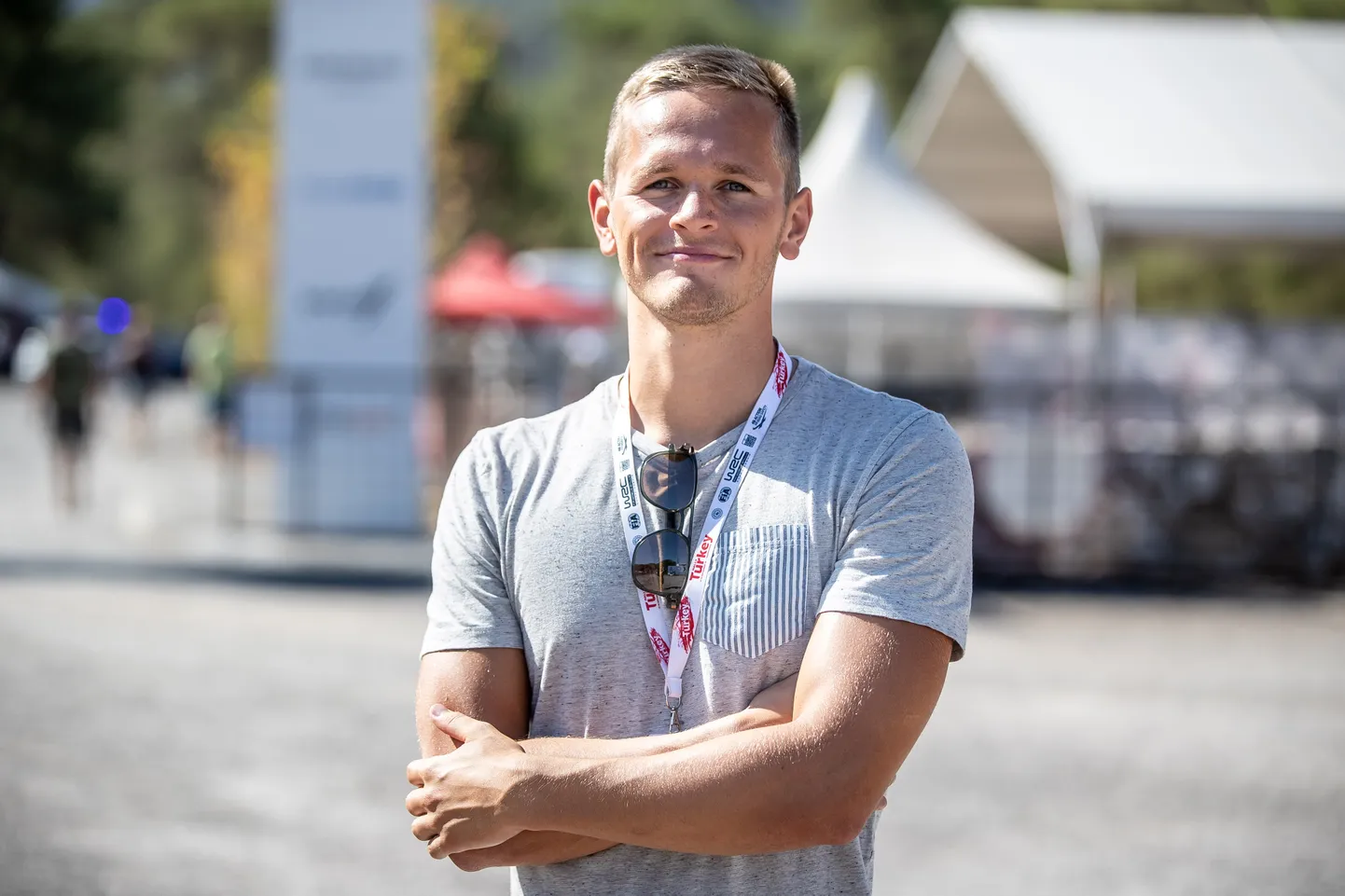 Marmaris, Türgis 15.09.2019. Ujuja Kregor Zirk. Türgi rallipark.

Swimmer Kregor Zirk on The Turkish Rally. WRC, Motorsport Rallye. Turkey service park.