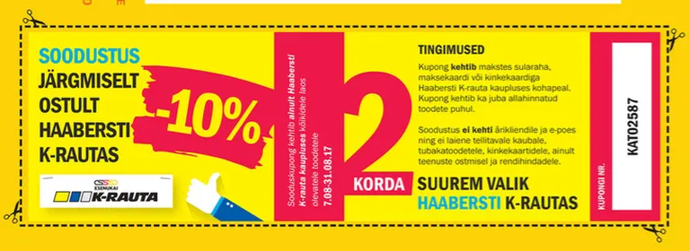 Kõnealune sooduskupong. / Foto: