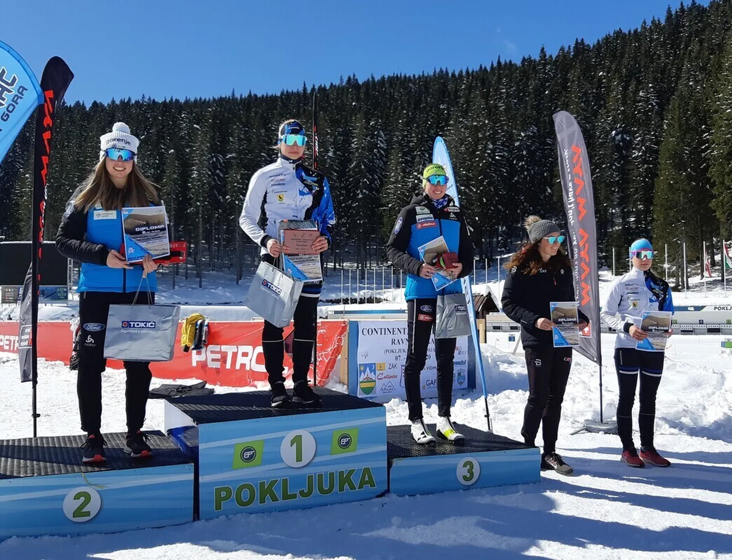 Pokljuka Balkan Cup. Kaidy Kaasiku oli esimene ja Keidy Kaasikule kuulus viies koht.