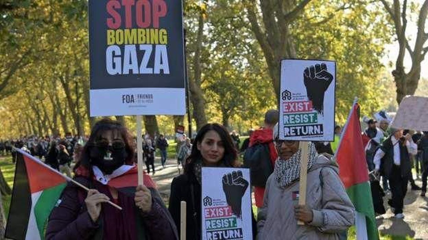 Демонстрация в Лондоне.