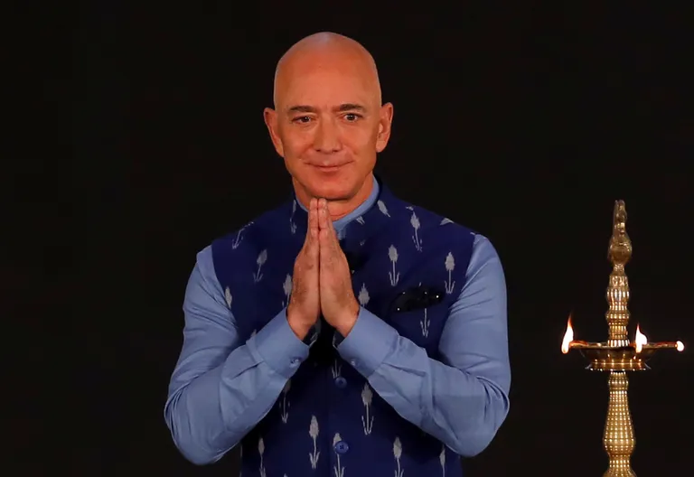 Jeff Bezos jaanuaris 2020 Indias New Delhis