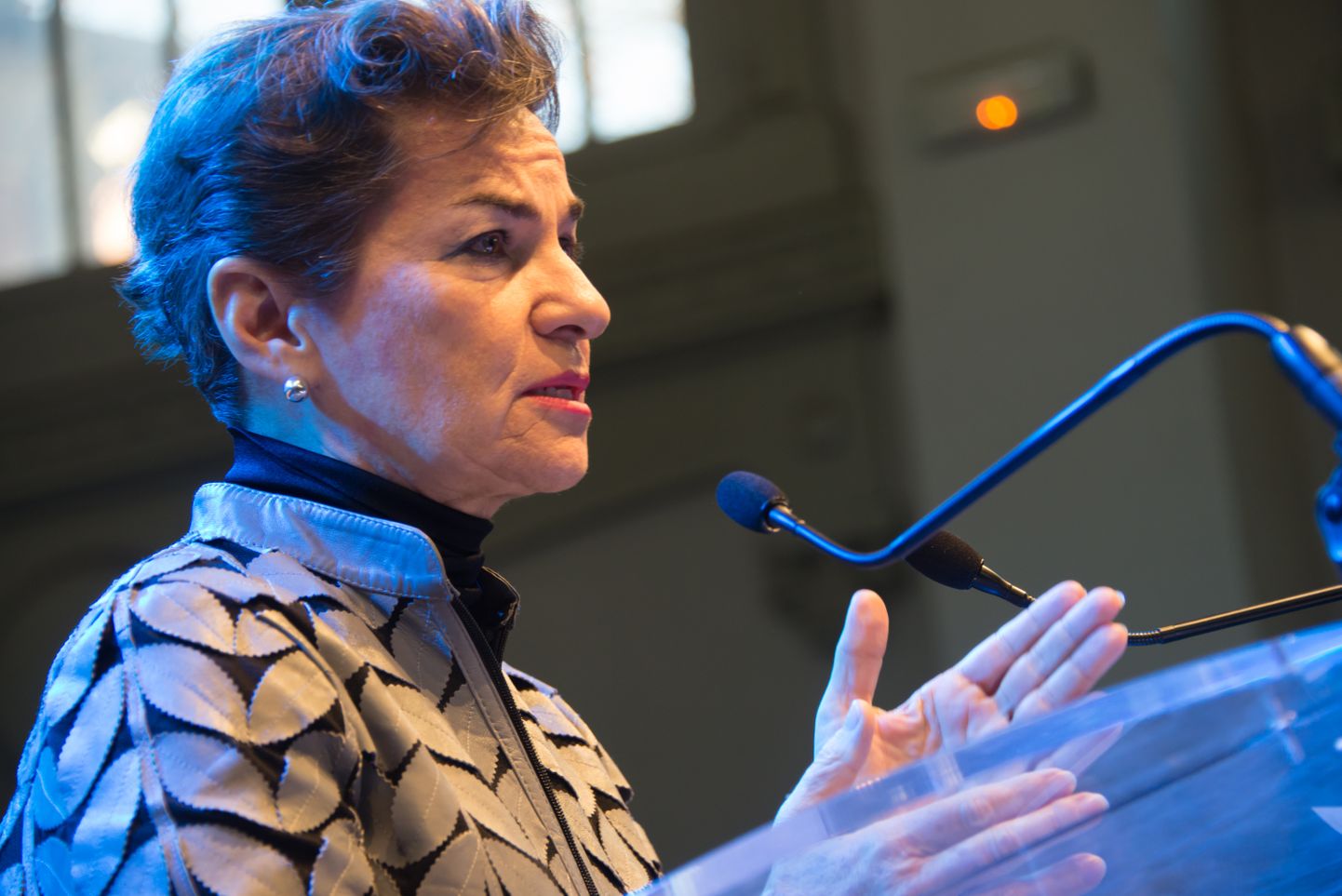 Endine ÜRO kliimamuutuste raamkonventsiooni täitevsekretär Christiana Figueres Pariisi kliimakõnelustel 2015. aastal.