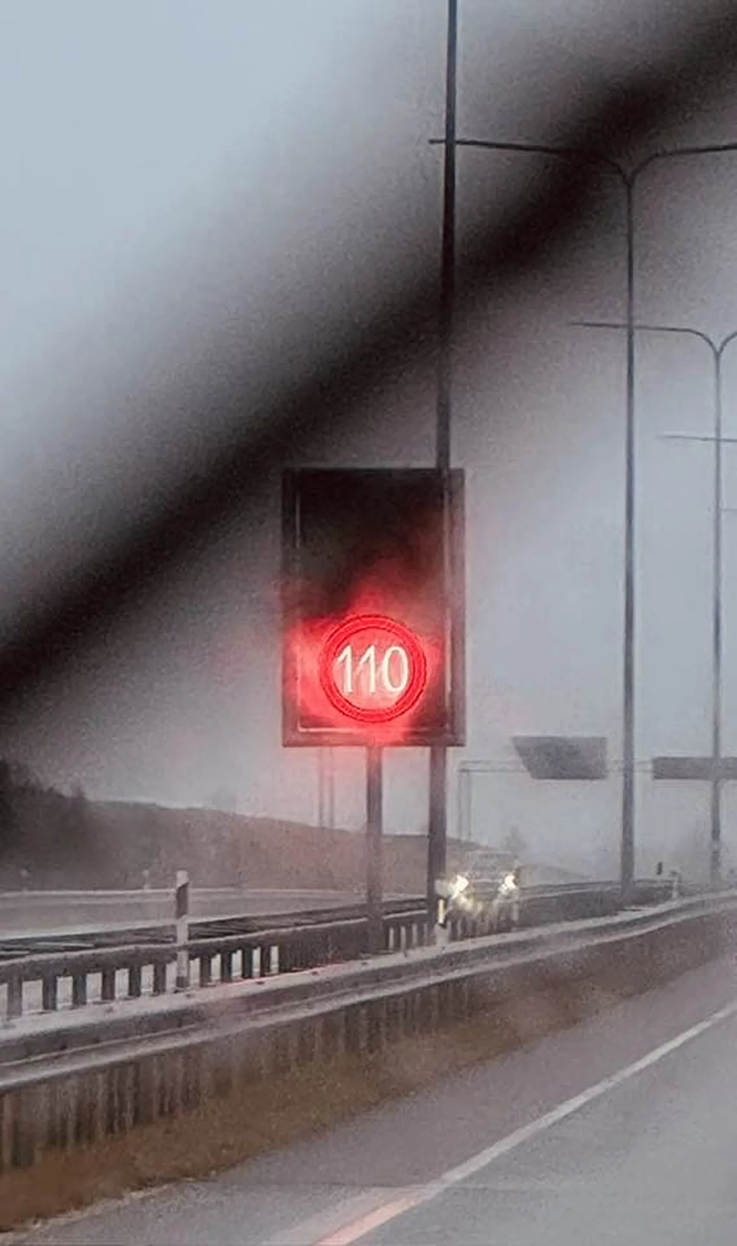 Piirkiirus 110 km/h talvisel ajal.