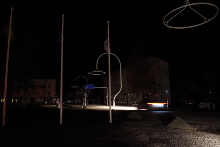 Центральная площадь в Выру в прошлом году погрузилась в темноту.