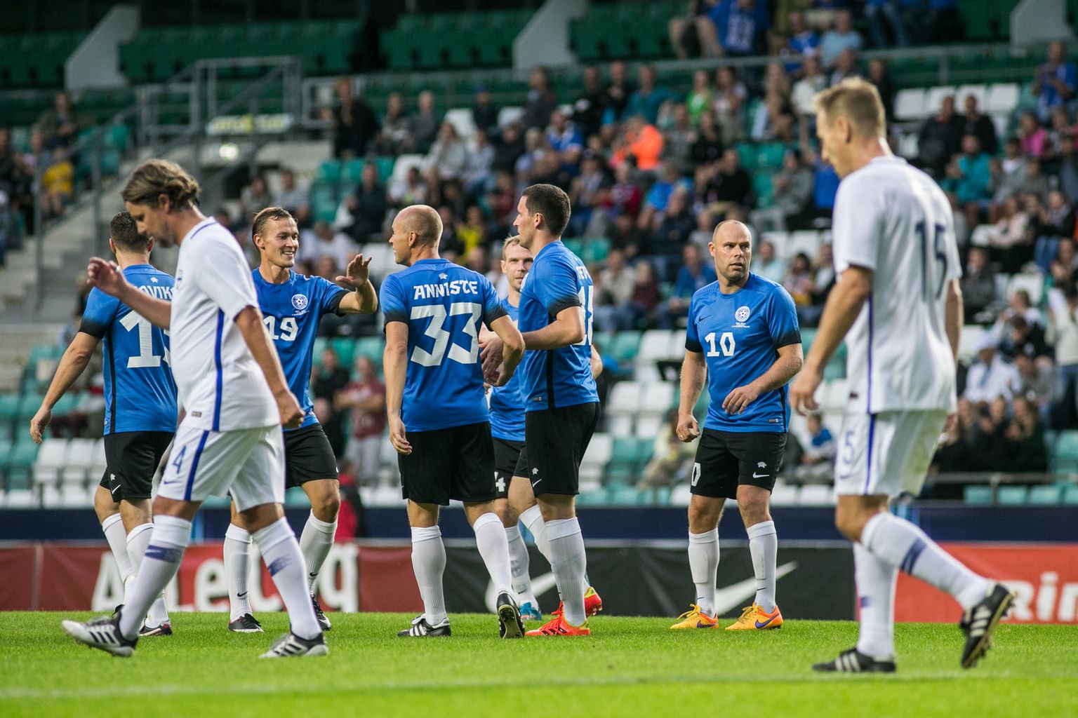 Легендарные футболисты Эстонии и Финляндии уже встречались на стадионе A. Le Coq Arena в 2018 году.