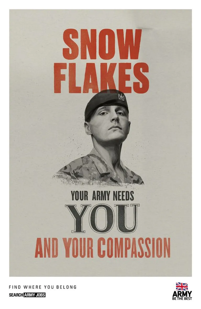 Briti armee uus värbamiskampaania püüab meelitada oma ridadesse nn lumehelbekesi.