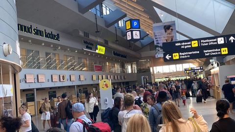 Хаос в Таллиннском аэропорту: 