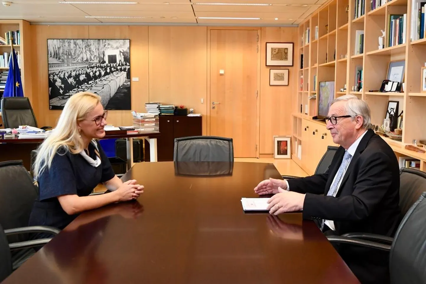 Kadri Simson ja Jean-Claude Juncker tänasel kohtumisel.