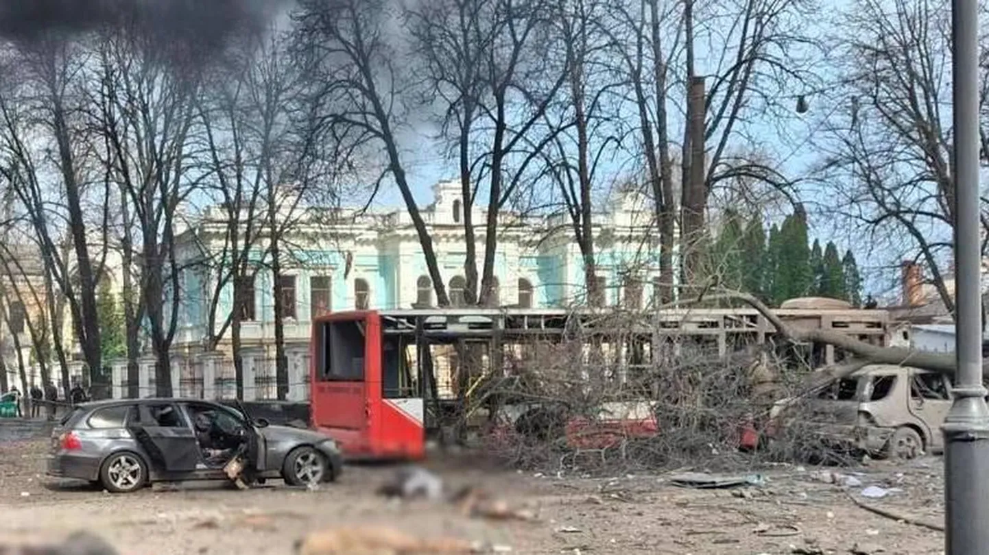 Место, куда пришелся удар