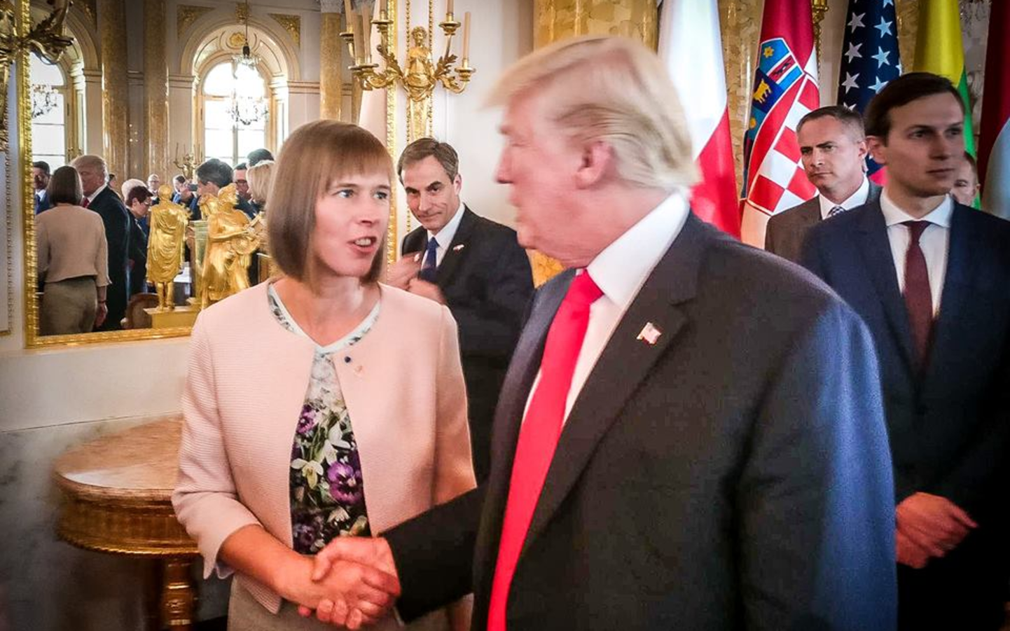 Kersti Kaljulaid ja Donald Trump.