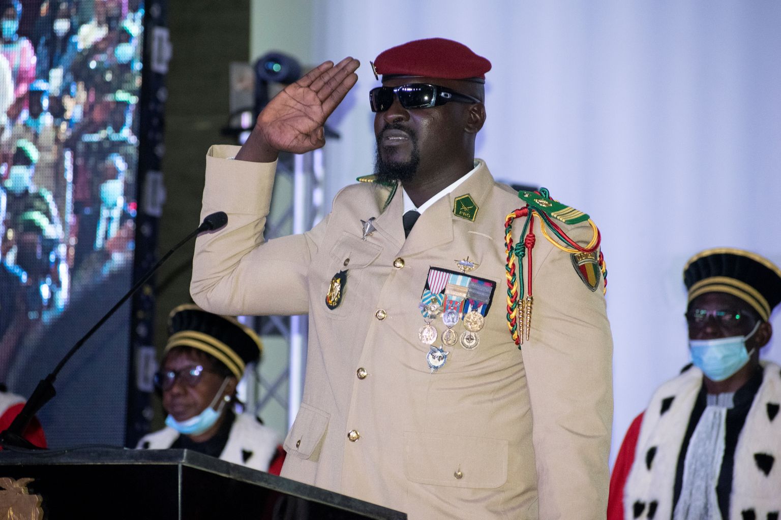 Guinea sõjaväehunta juht kolonel Mamady Doumbouya.