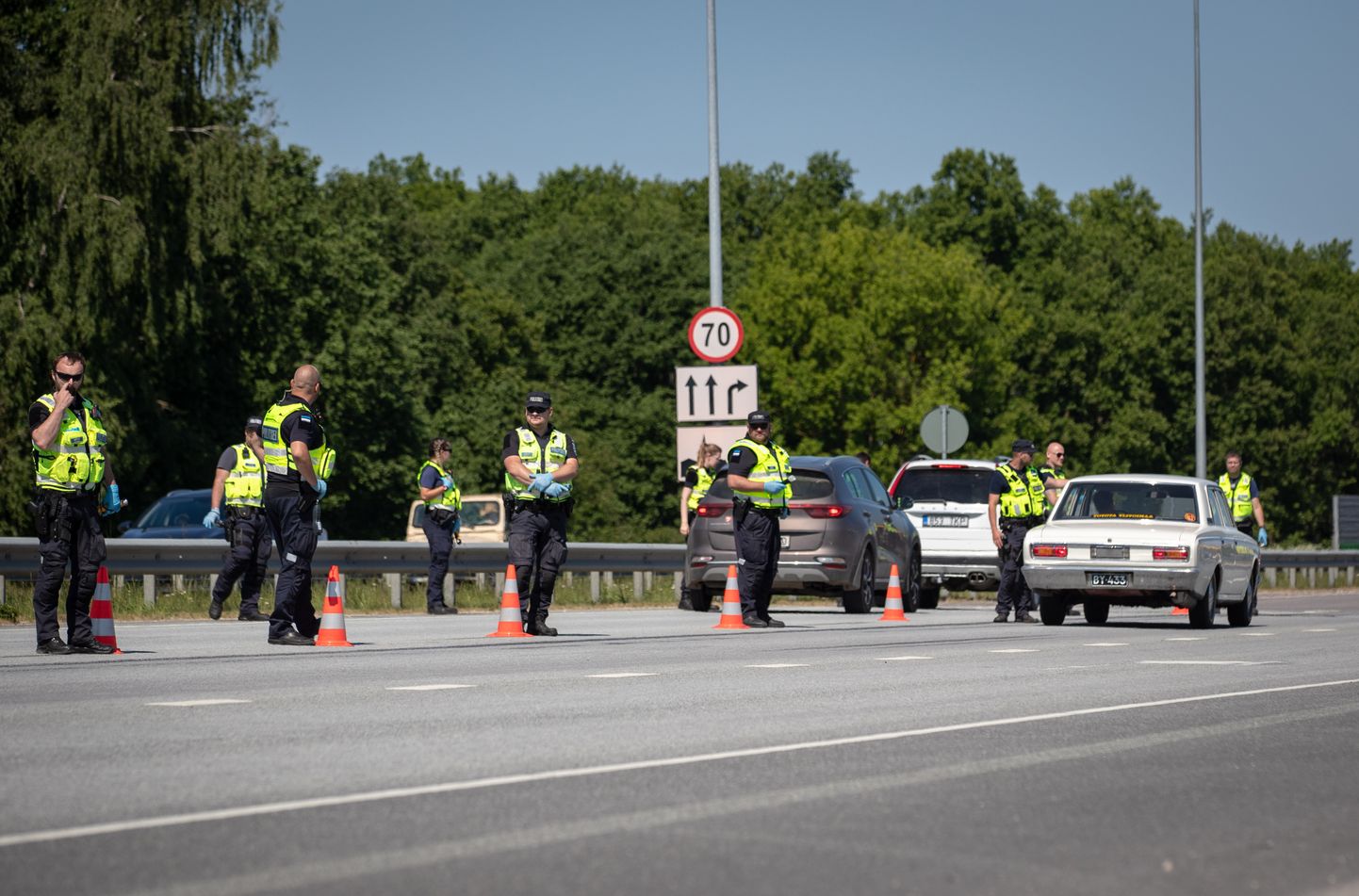 Politsei puhumisreid Tartu maantee 171 juures