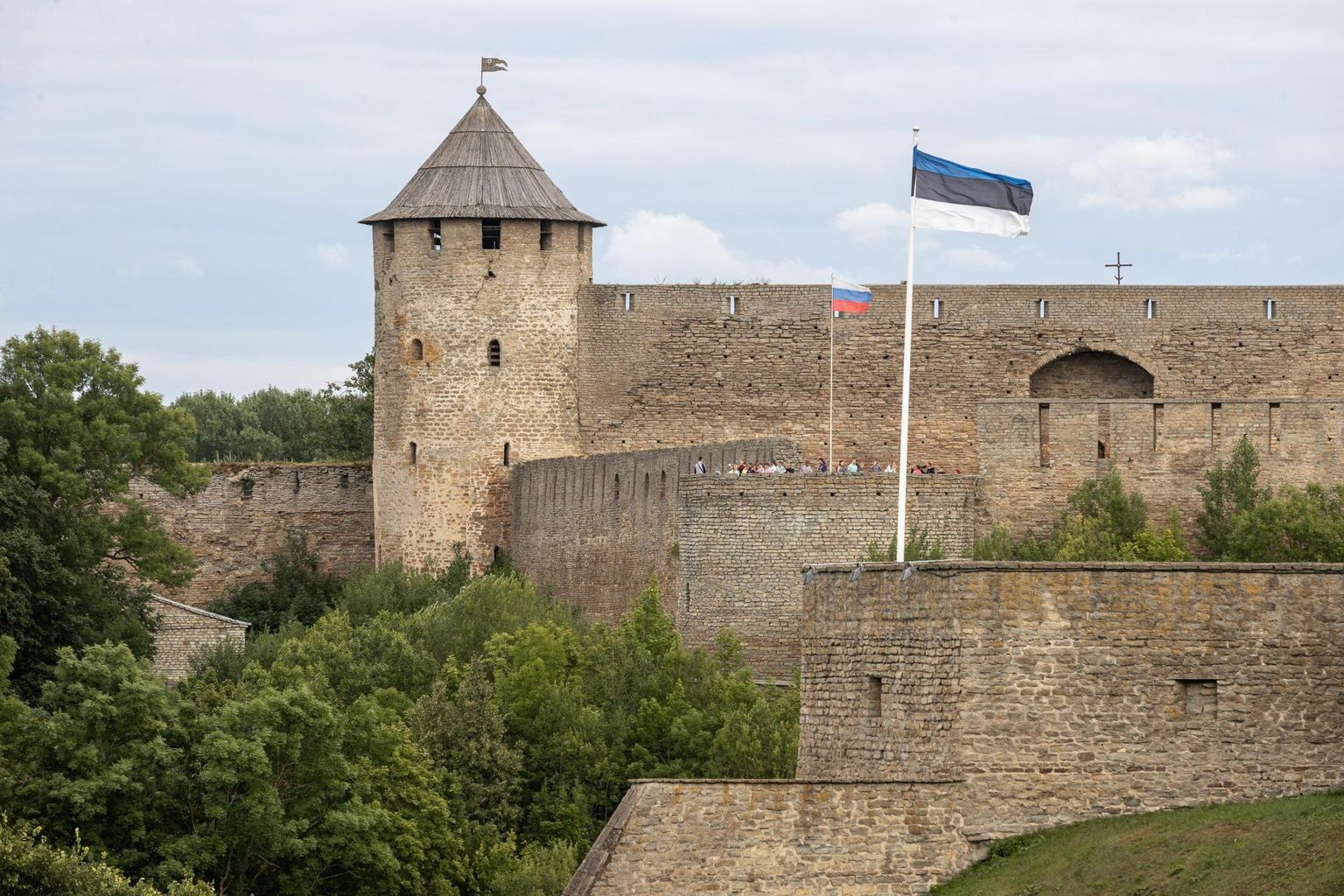 Eesti-Venemaa piiril Narvas. 