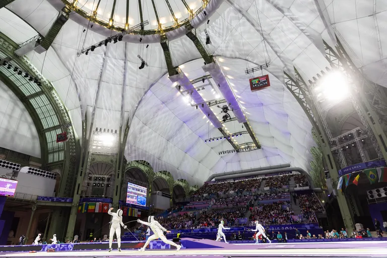 Pariisi olümpiamängude vehklemisareen Grand Palais's.