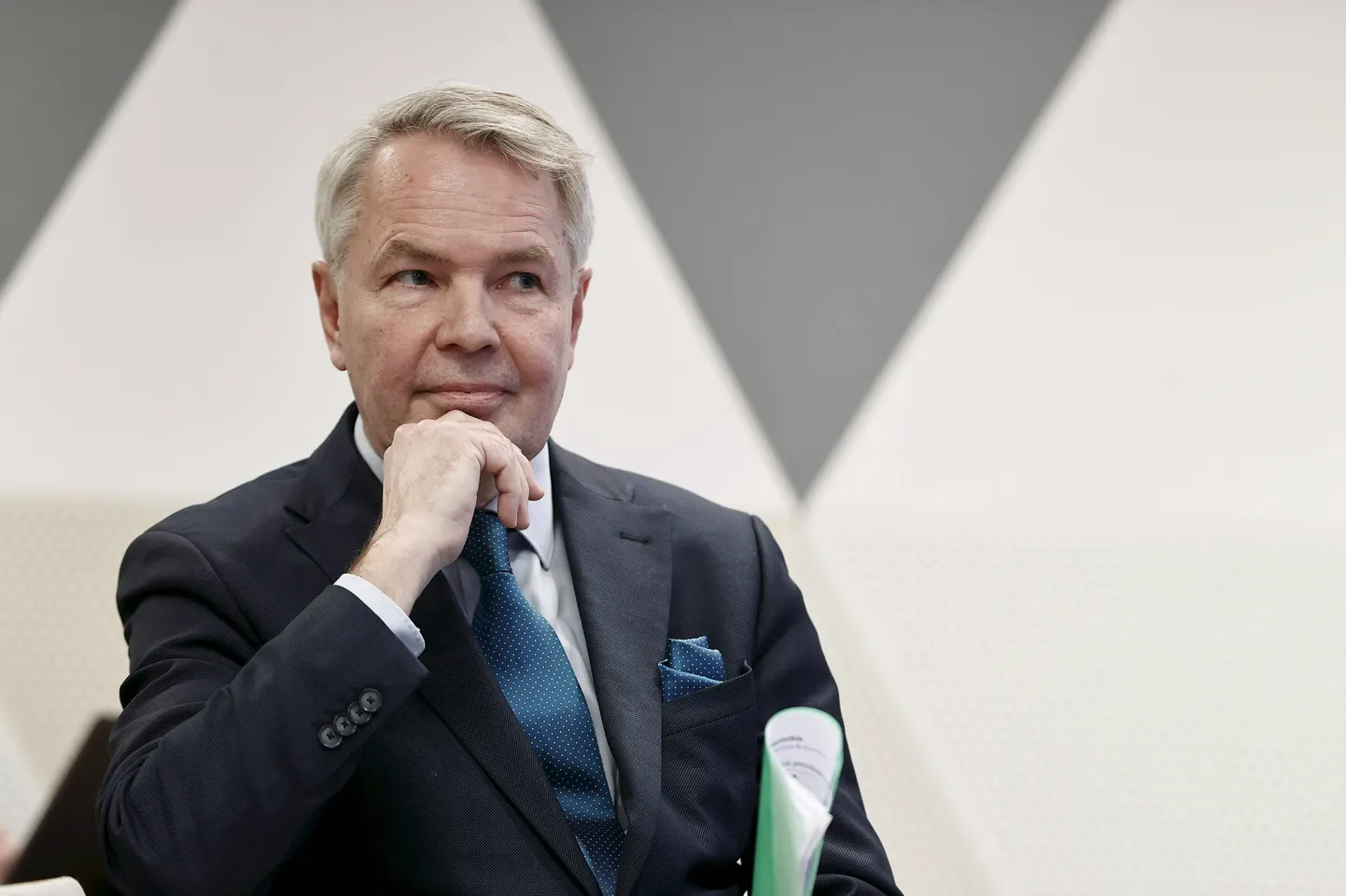 Soome välisminister Pekka Haavisto pressikonverentsil Helsingis 30. jaanuar 2023.