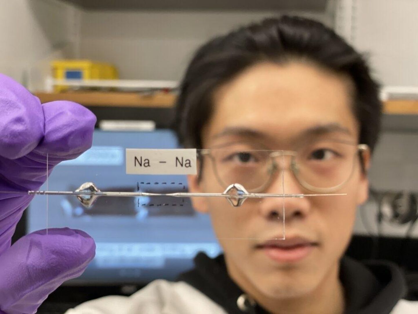 Anoodivaba kapillaarne naatriumelement energia salvestamiseks. Naatriumikristallid kasvavad sellises ühtlaselt. FOTO: Washingtoni ülikool
