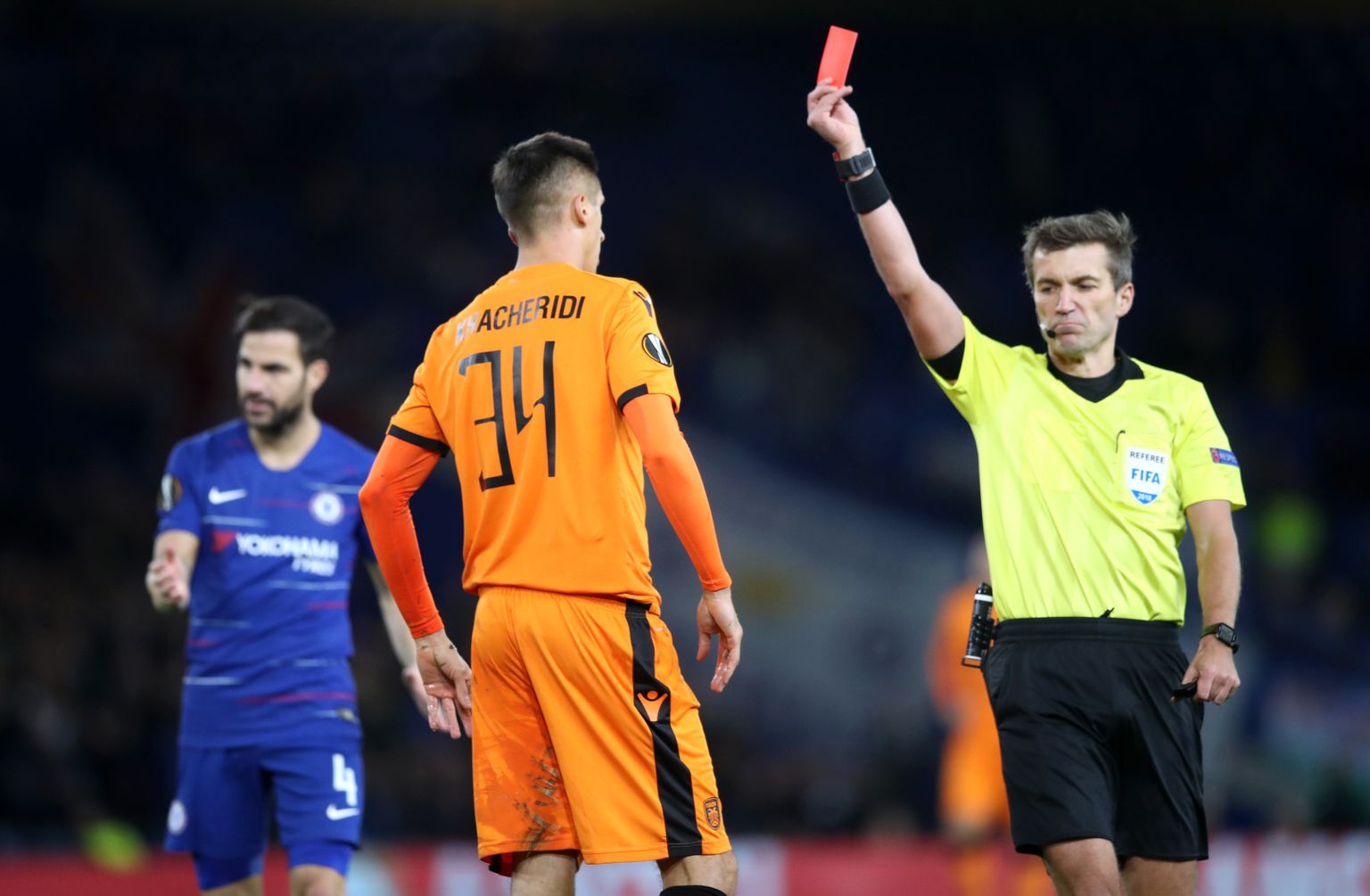 Eesti jalgpallikohtunik Kristo Tohver vilistas mullu novembris Stamford Bridge’il Londoni Chelsea ja PAOKi mängu Euroopa liiga alagrupiturniiril.