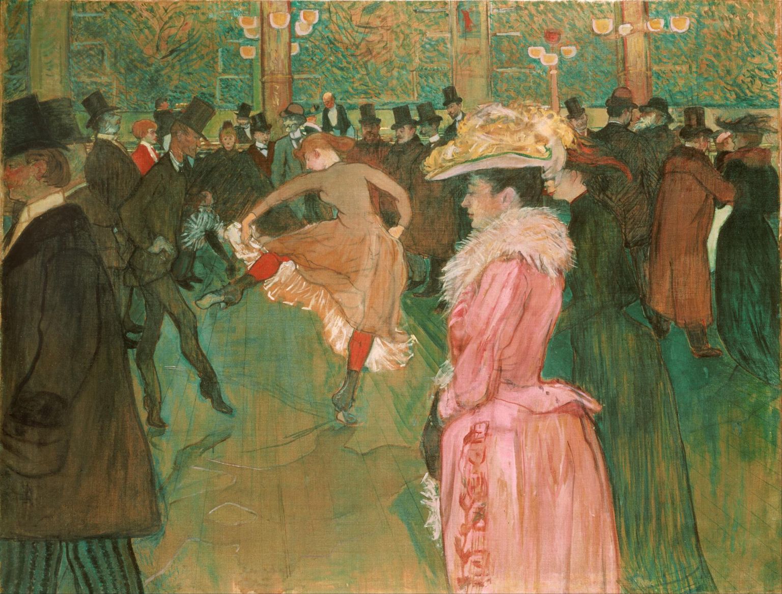 Tänapäevasedki tehnoloogiad ei suuda veel asendada reaalses ruumis koos olemise elamust. Henri de Toulouse-Lautreci „Tants Moulin Rouge’is“, 1890, õli.