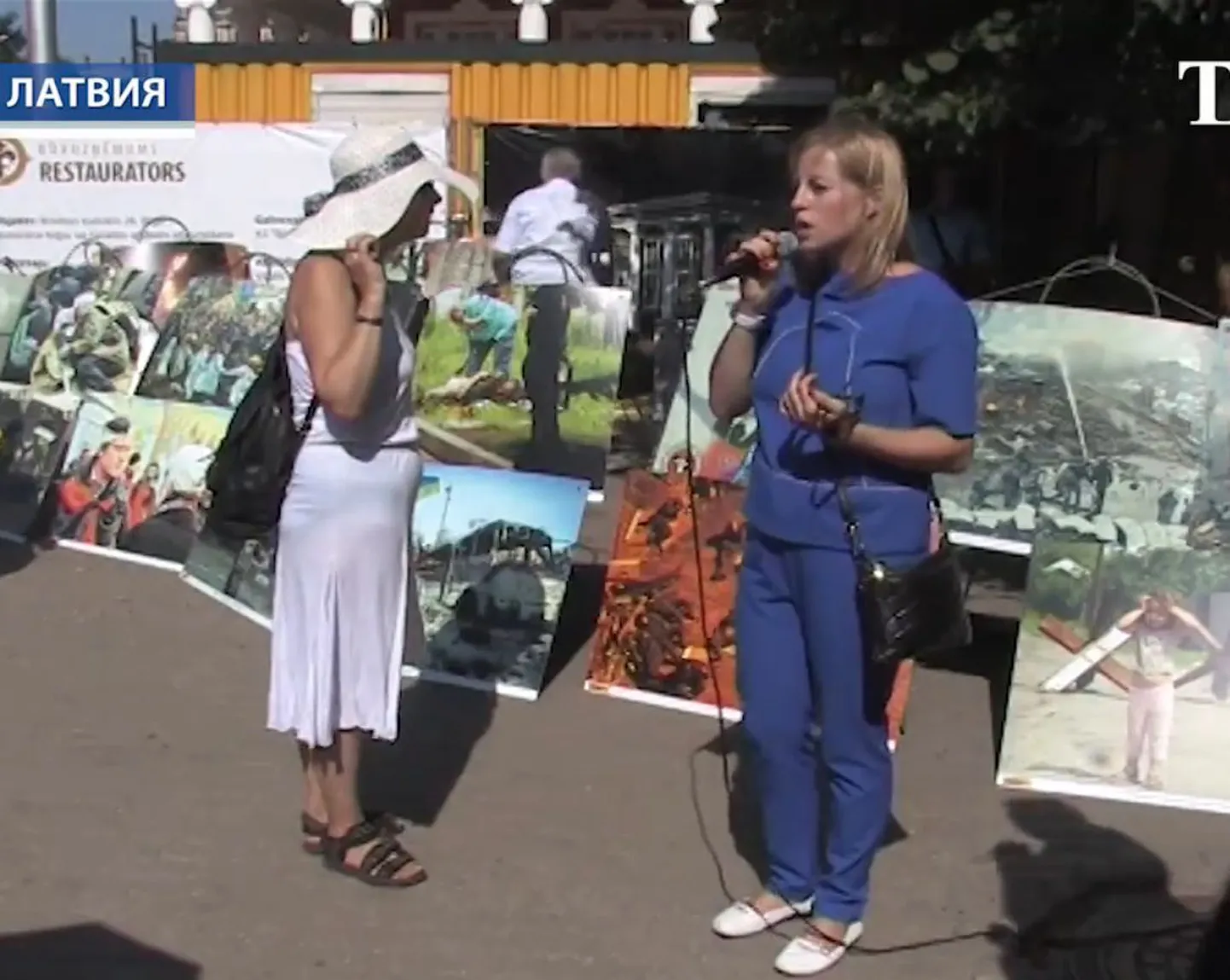 Акция в Риге против войны на Донбассе.