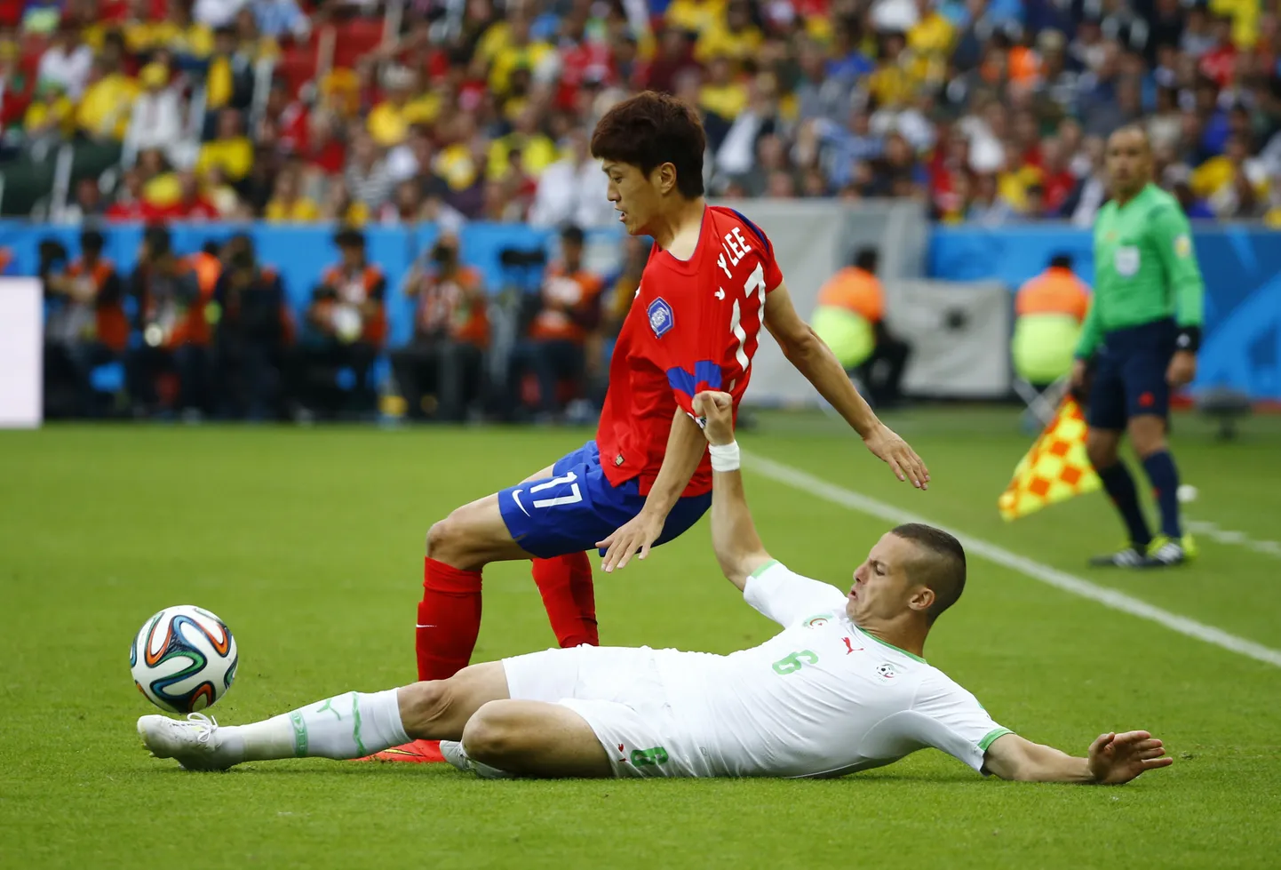 Эпизод матча Южная Корея - Алжир на ЧМ-2014.