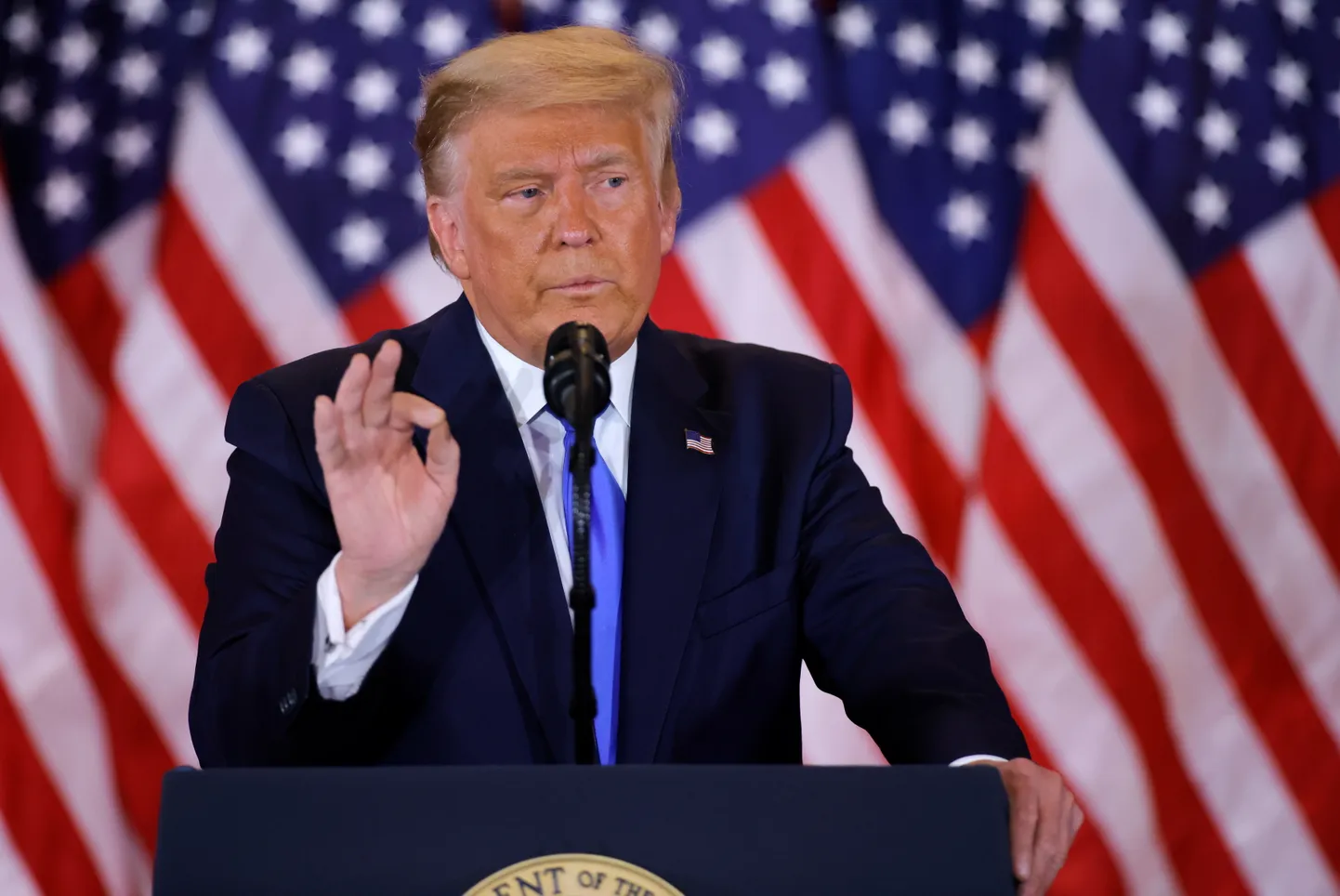 President Donald Trump valimisjärgsetel varastel hommikutundidel.