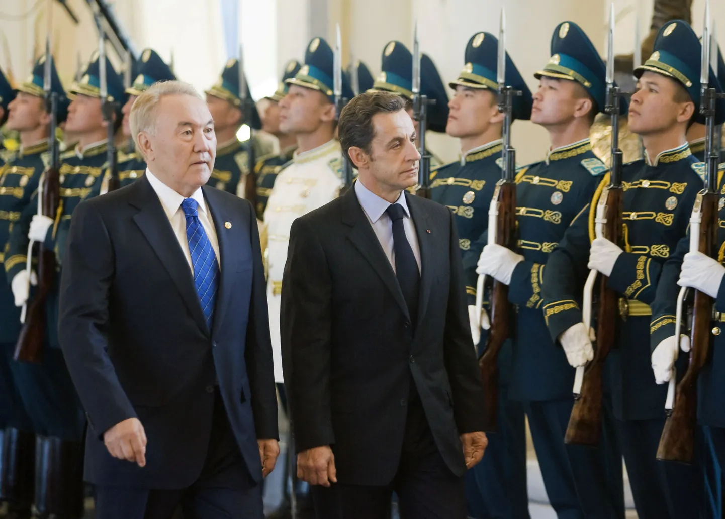 Sarkozy ja Kasahstani riigipea Nursultan Nazarbajev täna hommikul Astanas.