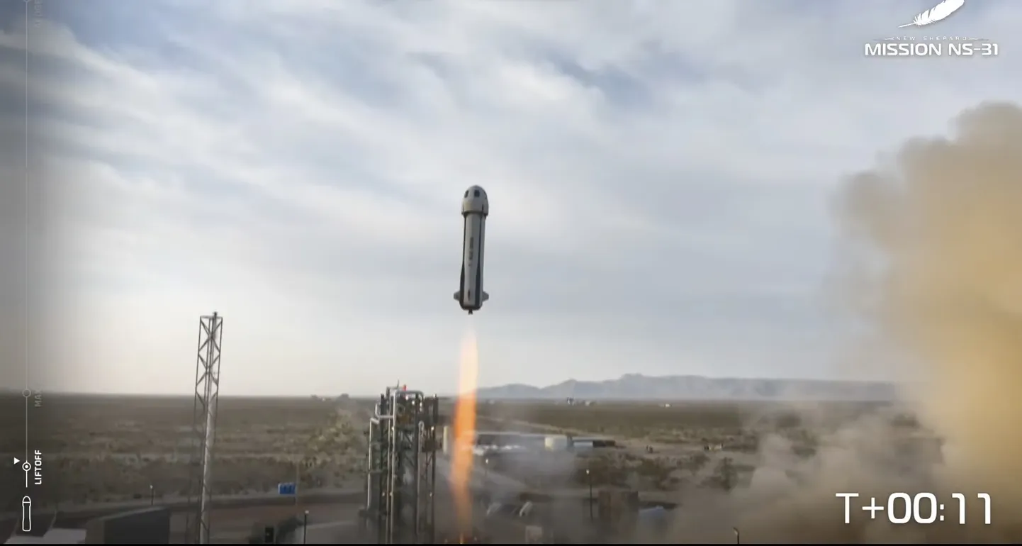 Raketi Blue Origin start Lääne-Texases.