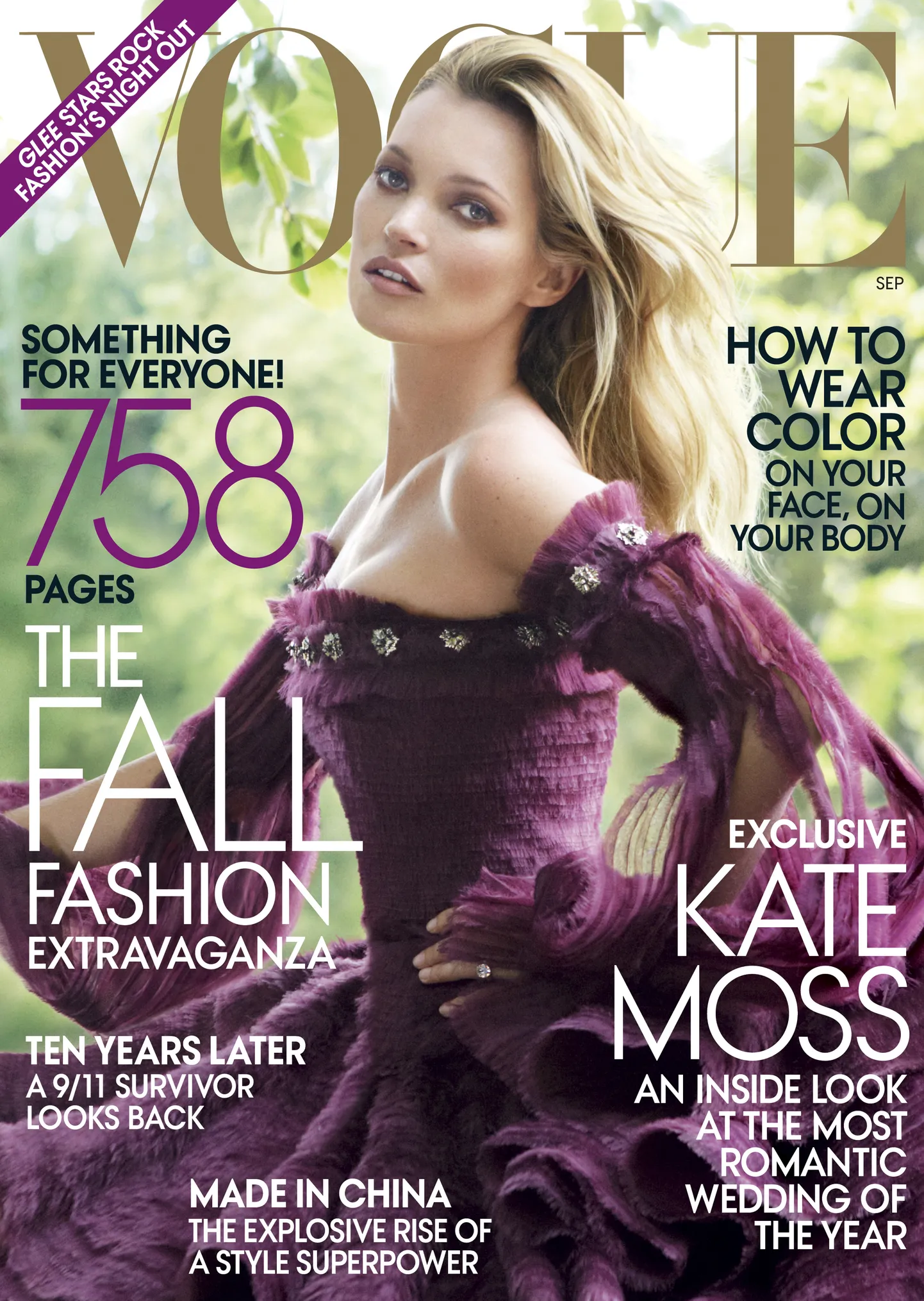 Kate Moss Vogue'i esikaanel. 2011. aasta.