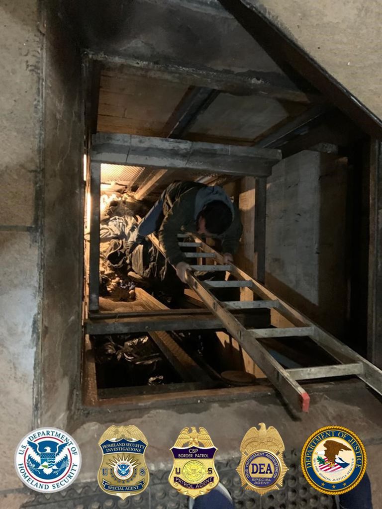 USA piiri äärest viimati avastatud tunnel oli ühendatud kahe erineva laoga.