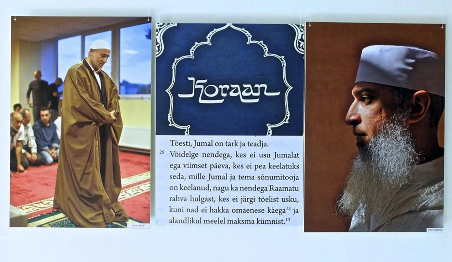 Pildid näituselt. Islam on levinud kõigile mandritele ja moslemeid on ligi miljard. Eestis on moslemeid hinnanguliselt veidi üle 1500.