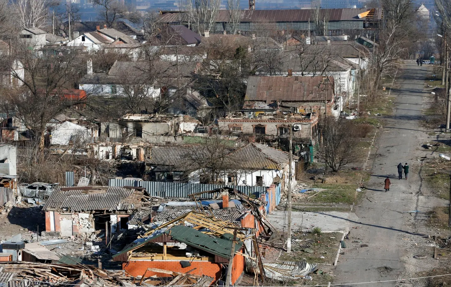 Puruks pommitatud Mariupol.